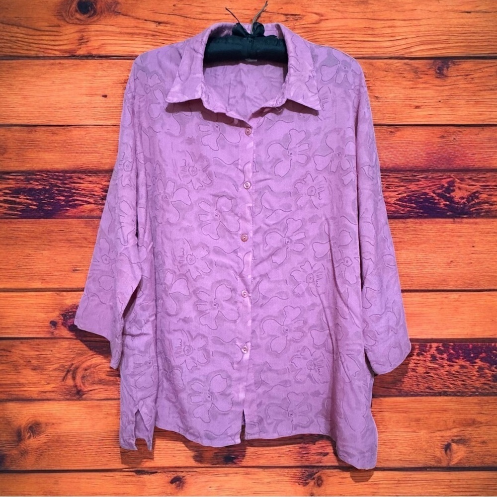 ADRIAN DELAFIELD SEMI SHEER BLOUSE SIZE XX